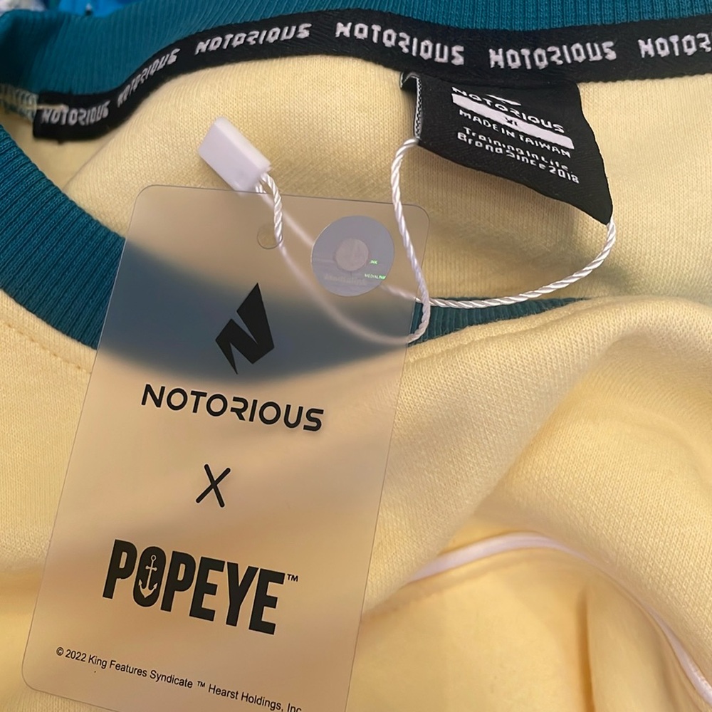 NWT NOTORIOUS POPEYE lightweight shortsleeved sweatshirt - Picture 5 of 5